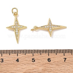 Easter Religion Brass Micro Pave Clear Cubic Zirconia Pendants&nbsp;KK-T085-18A-G