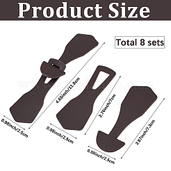 8Pcs 1-Hole PU Leather Buttons&nbsp;FIND-GF0008-82A