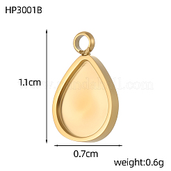 304 Stainless Steel Pendant Cabochon Settings&nbsp;STAS-OY008-79G