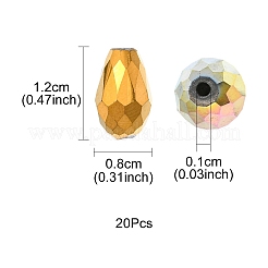 Electroplate Glass Beads Strands&nbsp;EGLA-YW0001-56