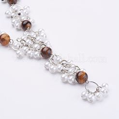 Natural Tiger Eye Beaded Necklaces&nbsp;NJEW-JN01888-02