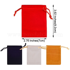 40Pcs 4 Colors Velvet Packing Pouches&nbsp;TP-SZ0001-01