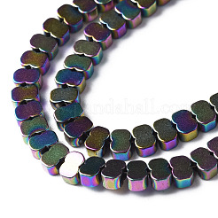 Electroplate Rainbow Color Non-magnetic Synthetic Hematite Beads Strands&nbsp;G-N337-03
