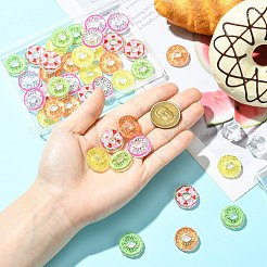 40Pcs 5 Colors Fruit Transparent Resin Cabochons&nbsp;CRES-CJ0001-85
