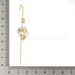 Brass Crystal Rhinestone Ear Wrap Crawler Hook Earrings for Women&nbsp;EJEW-C097-02G-03