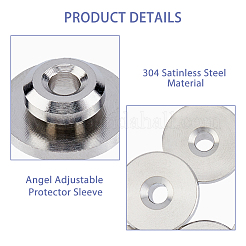 10Pcs 316 Surgical Stainless Steel Angel Adjustable Protector Sleeve&nbsp;FIND-FH0005-90P