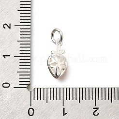 925 Sterling Silver Dark Orange Enamel Charms&nbsp;STER-H116-01B-S