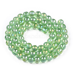 Electroplate Transparent Glass Beads Strands&nbsp;GLAA-T032-T4mm-AB15