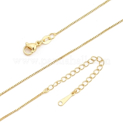 Brass Box Chain Necklaces for Women&nbsp;NJEW-G160-17G