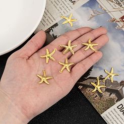 Starfish/Sea Stars Brass Pendants&nbsp;KK-L134-11G