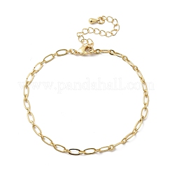 Brass Link Cable Chain Bracelet for Women&nbsp;BJEW-A065-02G