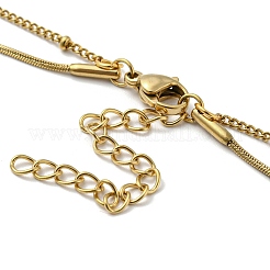 304 Stainless Steel Double-Layer Necklace&nbsp;LS-NJEW-Q321-01G