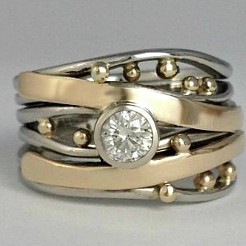 Alloy Crystal Rhinestone Finger Rings for Women&nbsp;FS-WG90DB9-02