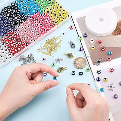 477Pcs Evil Eye Beads Kit for DIY Jewelry Making&nbsp;DIY-NB0006-17