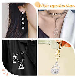 18Pcs 9 Style 201 Stainless Steel Pendants&nbsp;STAS-SC0003-39