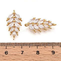Brass Micro Pave Cubic Zirconia Pendants&nbsp;KK-N261-95B-G