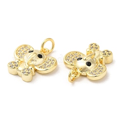 Brass with Cubic Zirconia Pendants&nbsp;KK-K332-27G