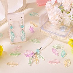 175G 5 Colors Baking Paint Transparent Glass Pendants&nbsp;DGLA-TA0001-40