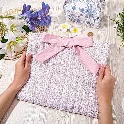 Flower Print Cloth Packing Pouches with Straps&nbsp;ABAG-WH20010-40B