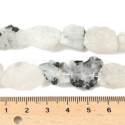 Raw Rough Natural Rainbow Moonstone Beads Strands&nbsp;G-M453-D03