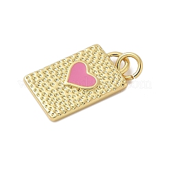 Brass Enamel Pendants&nbsp;KK-C110-37G-01