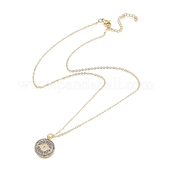 Brass Micro Pave Cubic Zirconia Pendant Necklaces&nbsp;NJEW-L146-34B-G