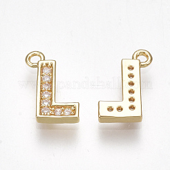 Brass Cubic Zirconia Charms&nbsp;KK-S348-330L