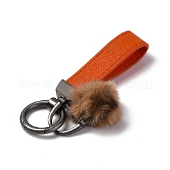 Plush & Imitation Leather Keychain&nbsp;KEYC-K023-01B-03