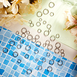 500Pcs 5 Styles 304 Stainless Steel Split Rings&nbsp;STAS-SP0001-65