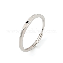 Rhodium Plated 925 Sterling Silver Adjustable Rings&nbsp;RJEW-S397-01P-08