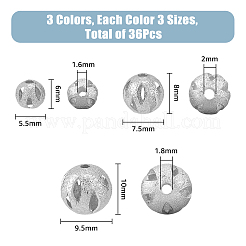 36Pcs 9 Style Rack Plating Brass Beads&nbsp;KK-FH0006-83