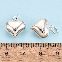 925 Sterling Silver Heart Charms&nbsp;STER-T008-32S-01