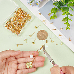 80Pcs 316 Surgical Stainless Steel Stud Earring Findings&nbsp;STAS-PH0005-22