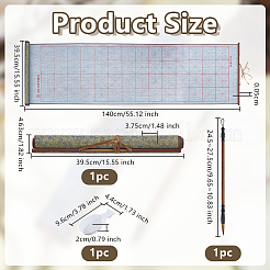 Rectangle Non-woven Fabric & Brocade Water Writing Cloth&nbsp;AJEW-OC0015-27B