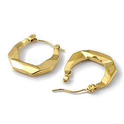 Ion Plating(IP) 304 Stainless Steel Twist Round Hoop Earrings for Women&nbsp;EJEW-I284-06G