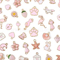40Pcs 20 Styles Alloy Enamel Pendants&nbsp;ENAM-FS0003-33
