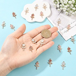 20Pcs 4 Colors Alloy Enamel Pendants&nbsp;ENAM-YW0008-74