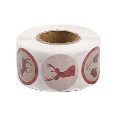 500Pcs Christmas Theme Round Stickers&nbsp;AJEW-S090-04E