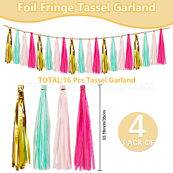 Tissue Paper Tassels Garland&nbsp;AJEW-WH20006-110A