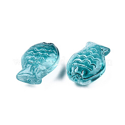 Transparent Spray Painted Glass Beads&nbsp;GLAA-N035-024-C02
