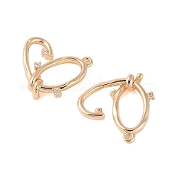 Brass Pendants with Clear Glass&nbsp;KK-N254-53G