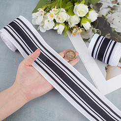 Vertical Stripes Pattern Polyester Ribbon&nbsp;OCOR-WH0078-415