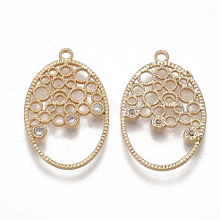 Brass Filigree Pendants&nbsp;KK-T038-344G-01