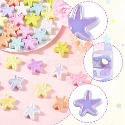 40Pcs UV Plating Opaque Acrylic Beads&nbsp;OACR-FS0002-26