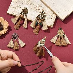 10Pcs 5 Styles Alloy Tassel Pendants&nbsp;FIND-CJ0004-37