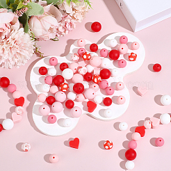 136Pcs Silicone Beads&nbsp;SIL-PA0001-52