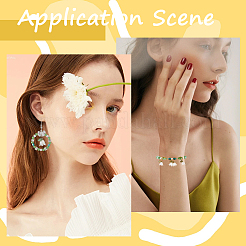 20 Sets White Lily Flower Charms & Flora Leaves Beads&nbsp;FIND-SC0010-77