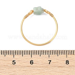 Natural Gemstone Beads Finger Rings&nbsp;RJEW-JR01041