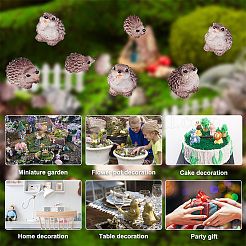 30Pcs 3 Style Resin Hedgehog Display Decorations&nbsp;DJEW-GA0001-46