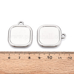 304 Stainless Steel Pendant Cabochon Settings&nbsp;STAS-N108-73P